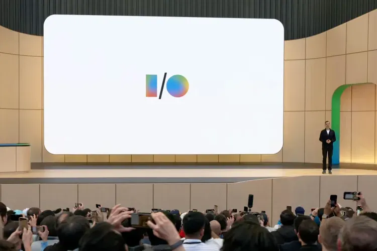 Google CEO Sundar Pichai on stage at I/O 2026. Screenshot: YouTube