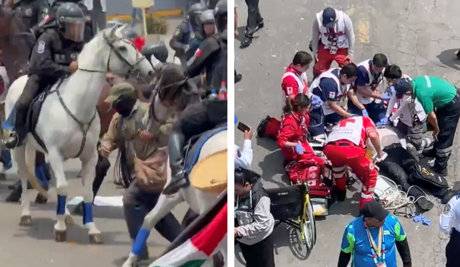 La inauguración del Mundial 2026 en las calles: Enfrentamiento de policías contra bloque negro y desmayos