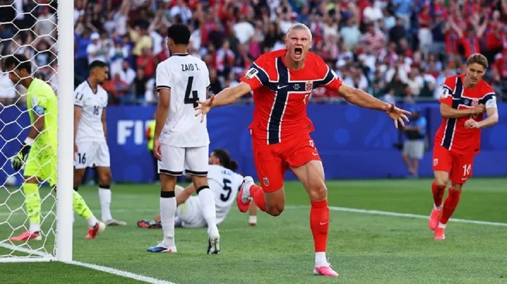 Noruega vence con autoridad a Irak 4-1 con doblete de Haaland