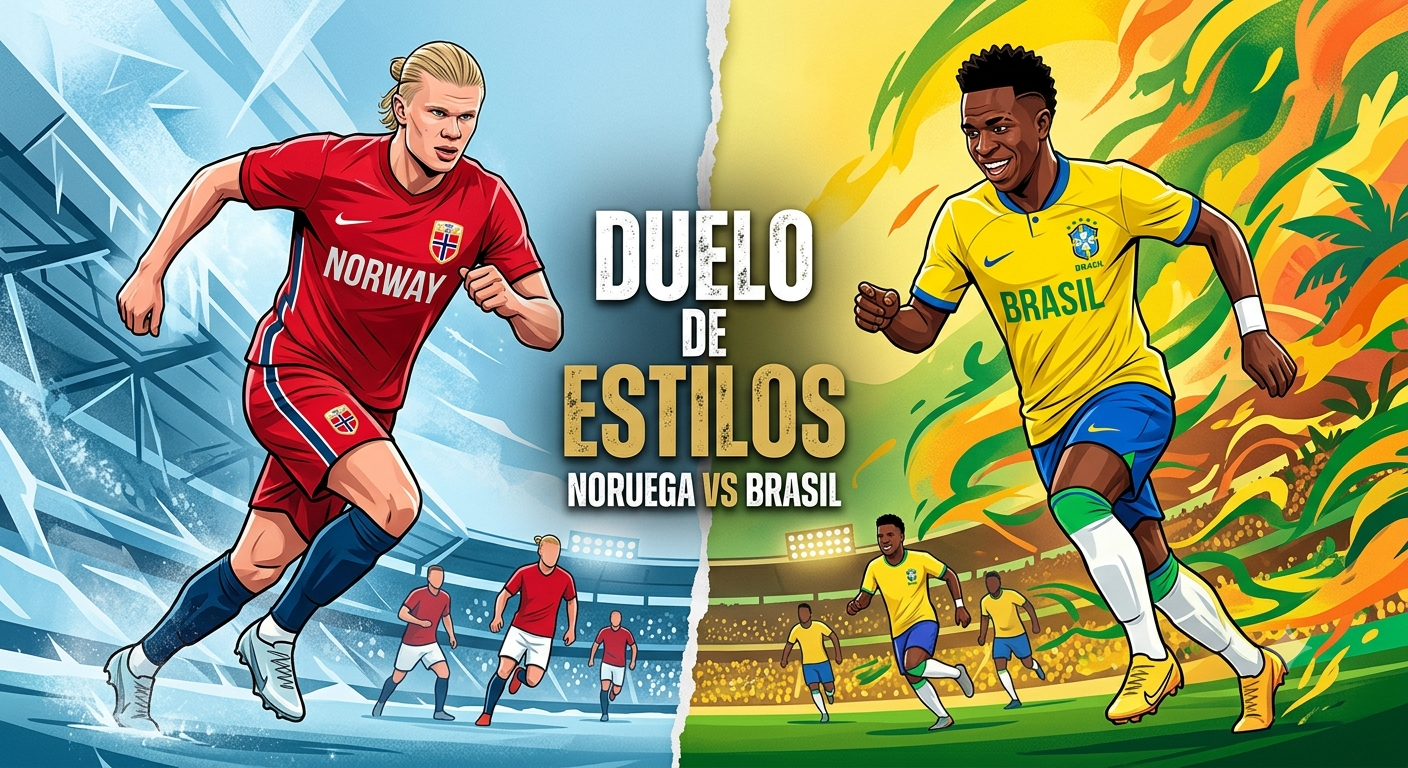 Duelo de estilos en la delantera: Noruega vs Brasil