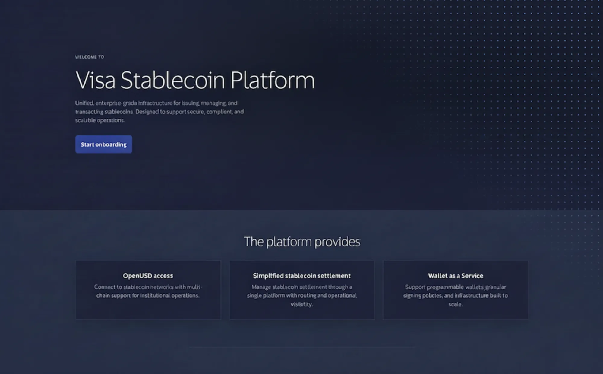 Visa lanza su plataforma de stablecoins para bancos y fintechs: arranca en beta y con OUSD