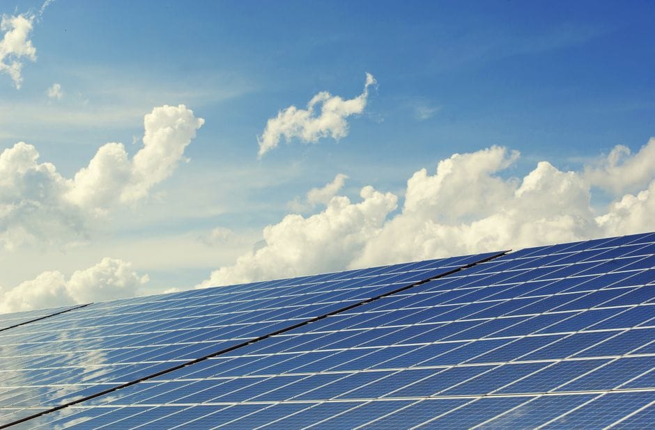 Tablero De Panel Solar Azul