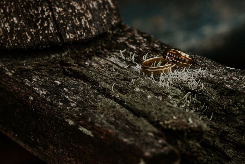 Fotos de stock gratuitas de al aire libre, amor, anillos de boda