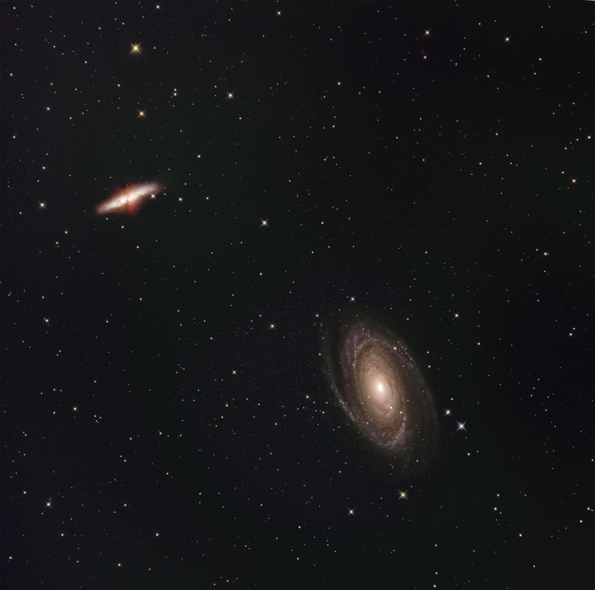 Captivating image of a spiral galaxy and surrounding star field, highlighting deep space beauty.