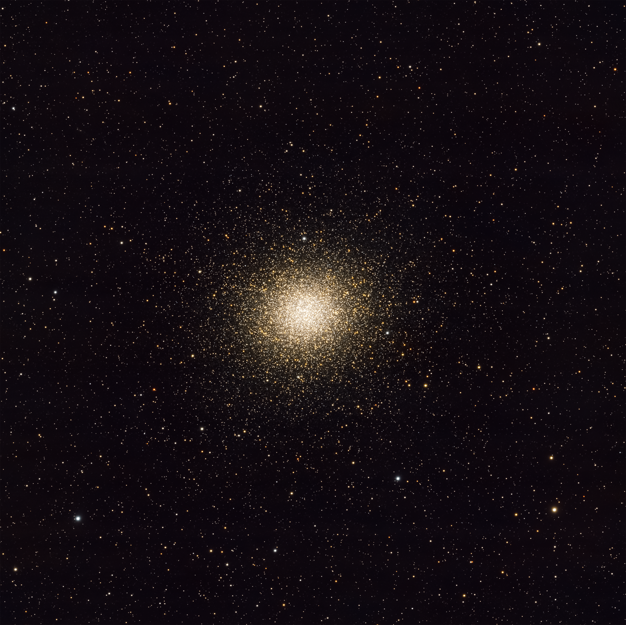 Stunning capture of the globular cluster NGC 104, also known as 47 Tucanae, with a backdrop of countless stars.