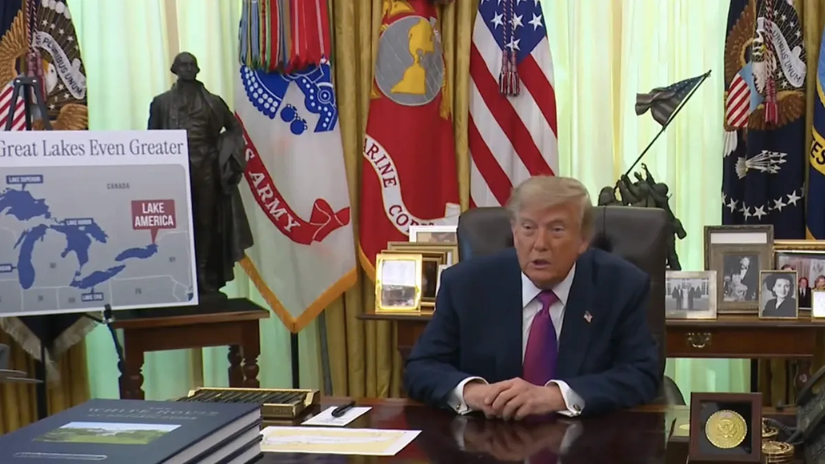 Trump cambió el nombre del lago Ontario a “Lago América” y quiere que el próximo sea un océano