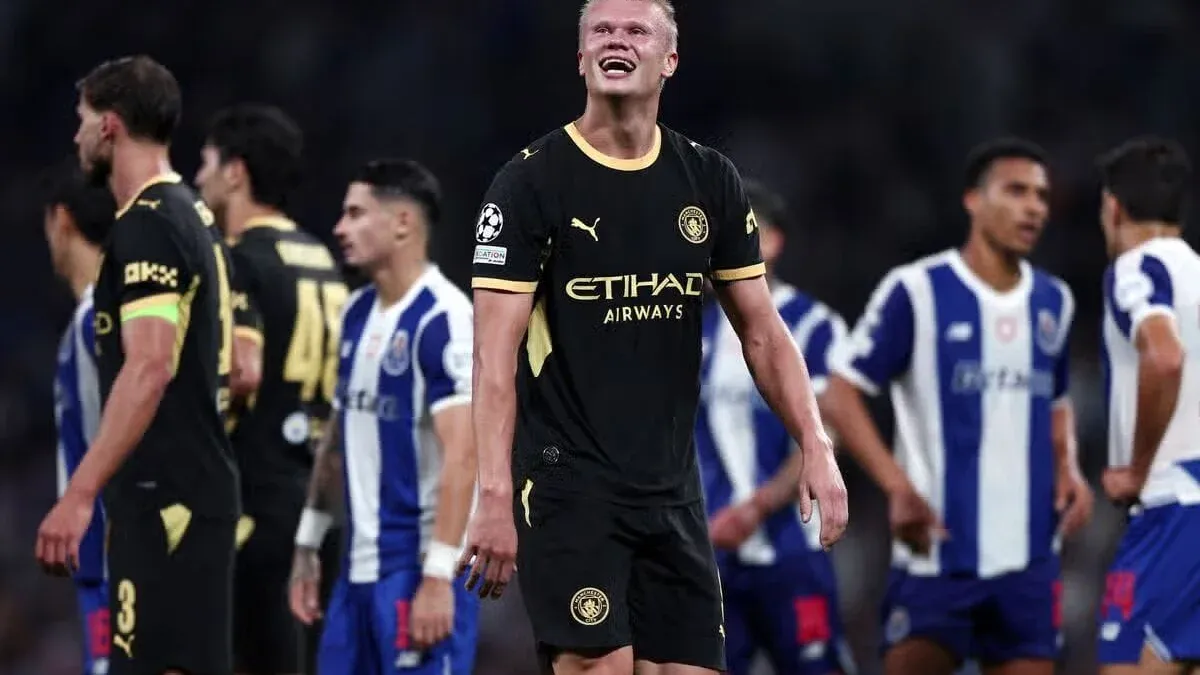 Porto pierde 2-0 frente a Manchester City con doblete de Haaland
