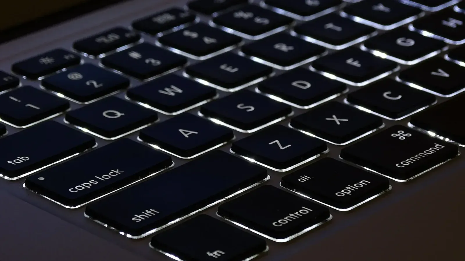 MacBook Air keyboard with backlight