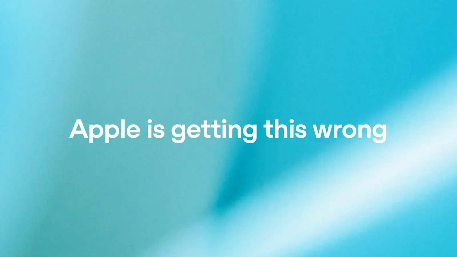 Apple is getting this wrong