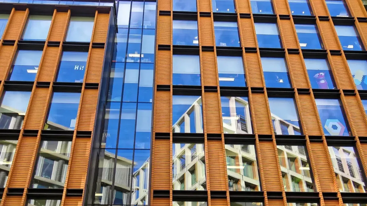 Google and YouTube headquarters at 6 Pancras Square, part of the King's Cross Central development north from King's Cross and St Pancras mainline railway stations in Camden, London