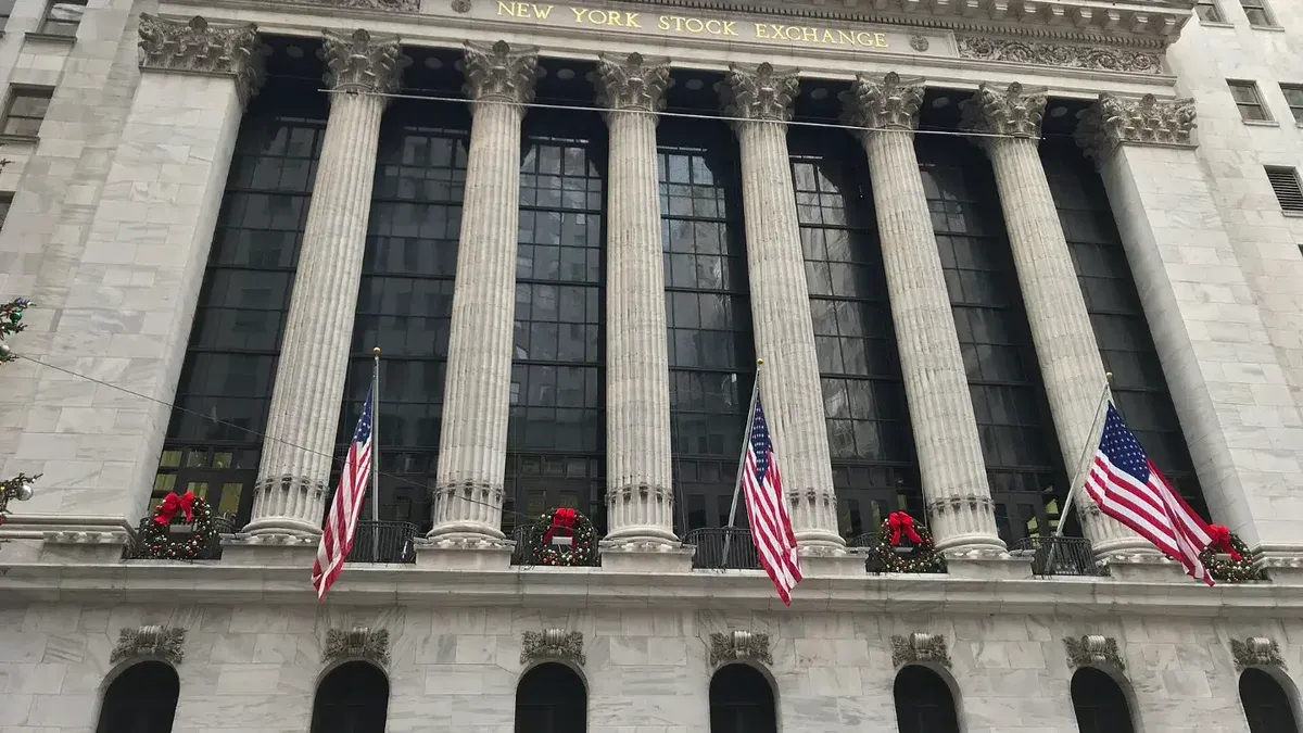 Façade of the New York Stock Exchange building.
