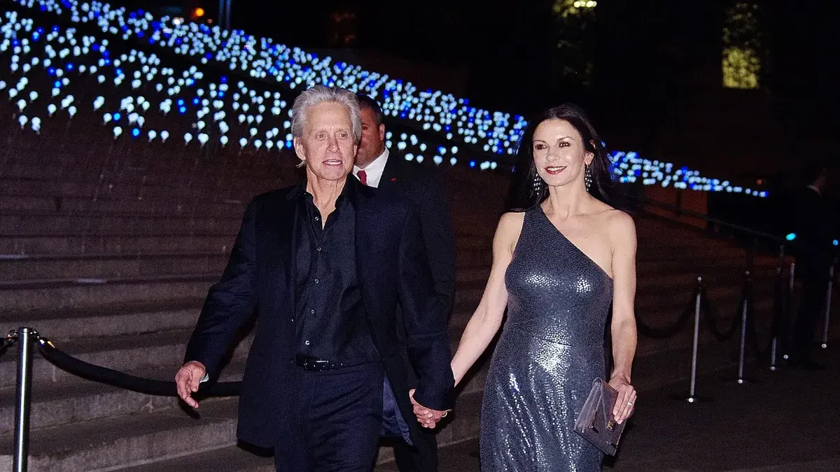 Michael Douglas and Catherine Zeta-Jones at the Vanity Fair party for the 2012 Tribeca Film Festival.