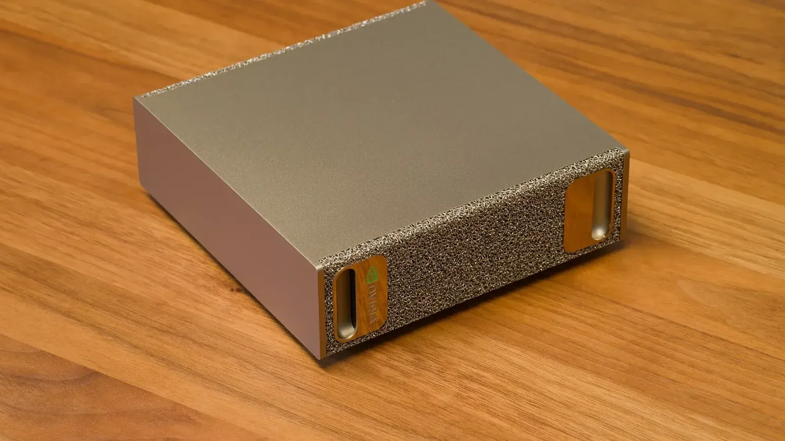 Oblique view of an NVIDIA DGX Spark.