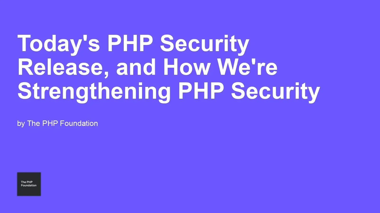Imagen oficial de thephp.foundation
