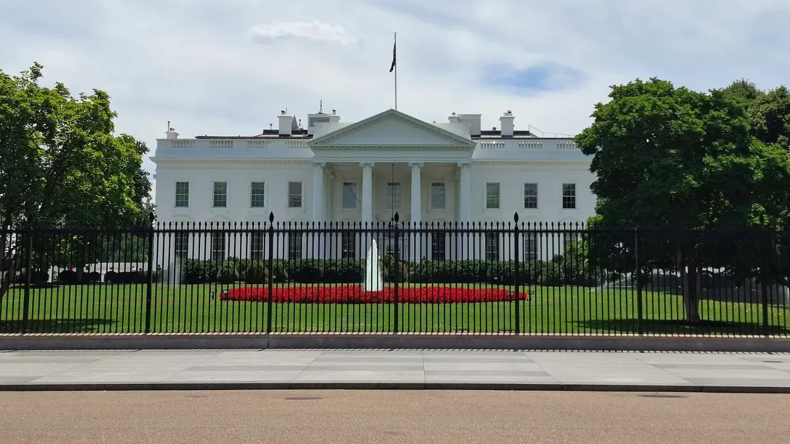 Lado norte de la Casa Blanca en Washington, DC.