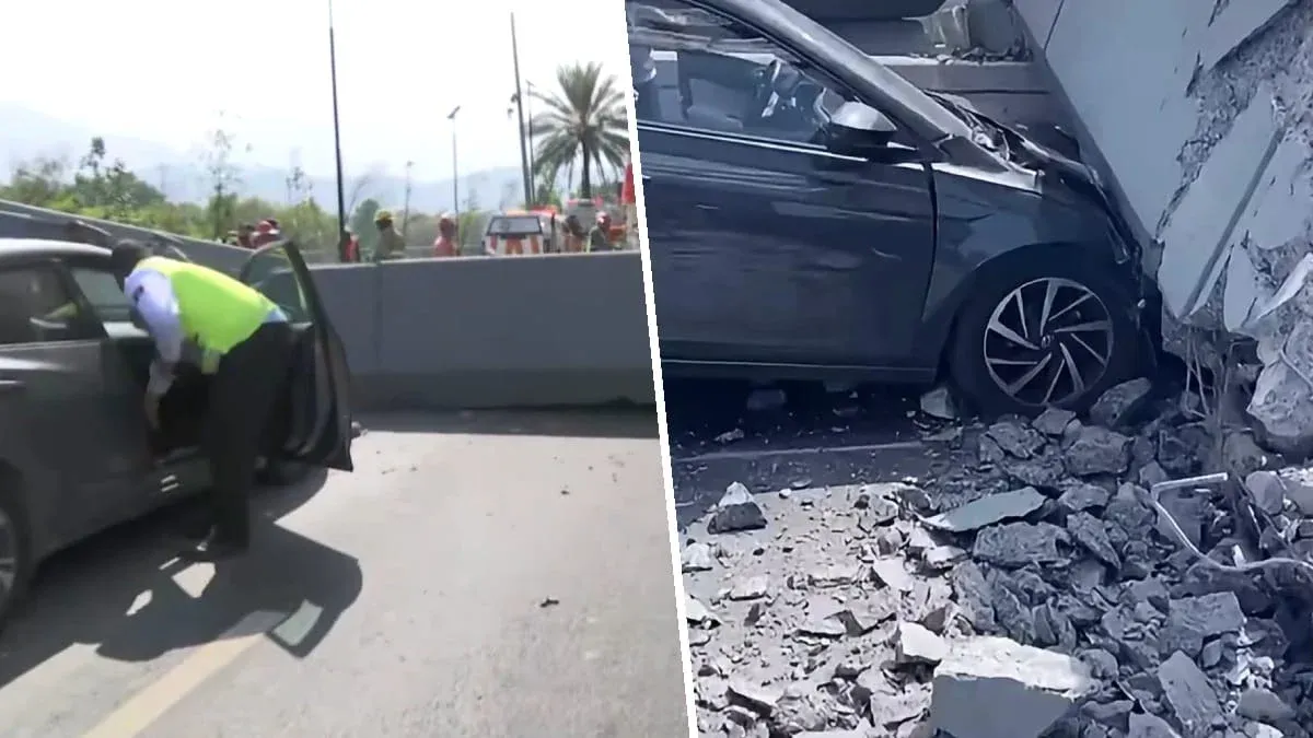 Puente peatonal colapsa en Monterrey por maquinaria de Mota-Engil