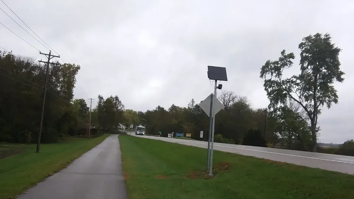 Una cámara de vigilancia de seguridad de rebaño en Ohio