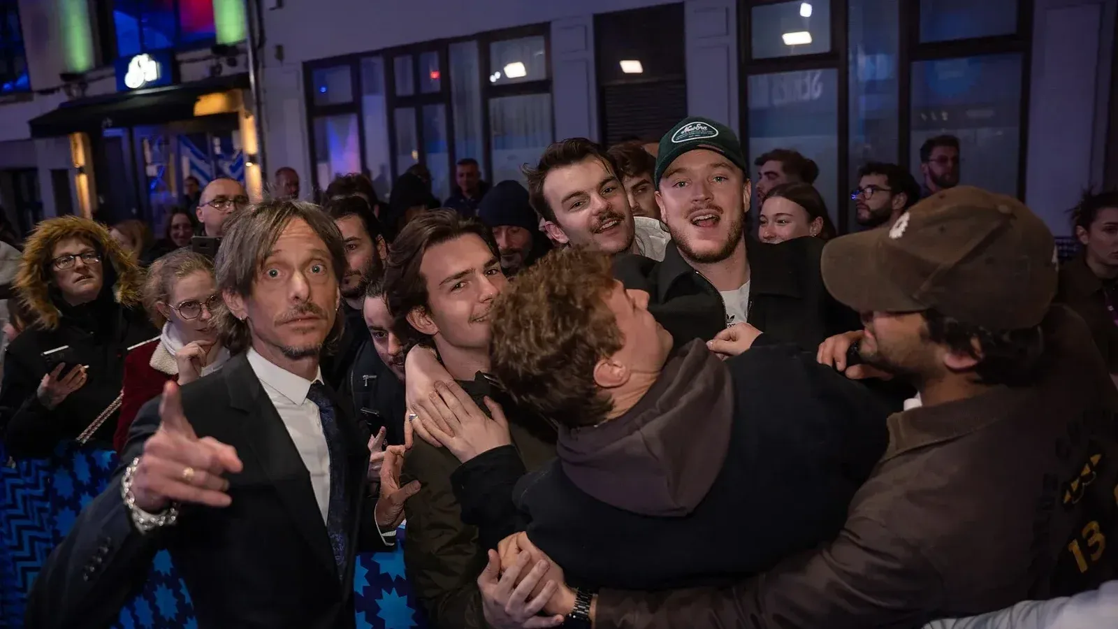 Mackenzie Crook at Series Mania 2026 with fans for Small Prophets