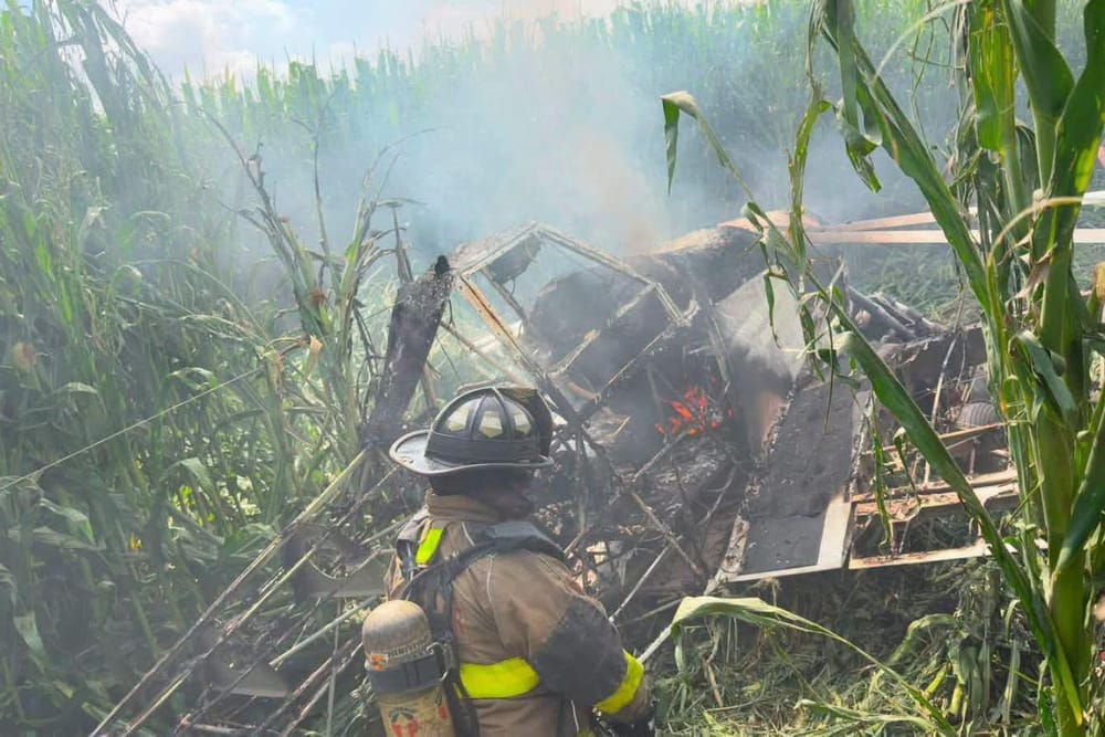 Avioneta fumigadora se desploma en San Juan del Río: el piloto sobrevive sin lesiones graves imagen del post