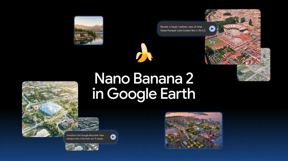 Google Earth ya genera imágenes con IA: Nano Banana 2 llega solo a la versión web imagen del post