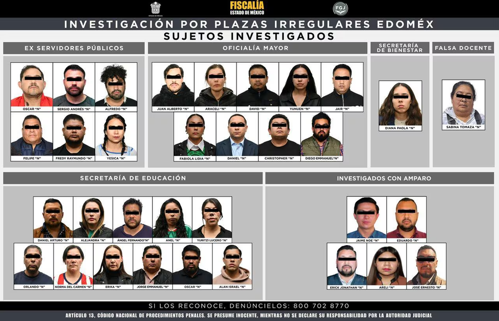 Aviadores en Edomex: procesan a 33 por plazas falsas de maestros y 96 mdp imagen del post