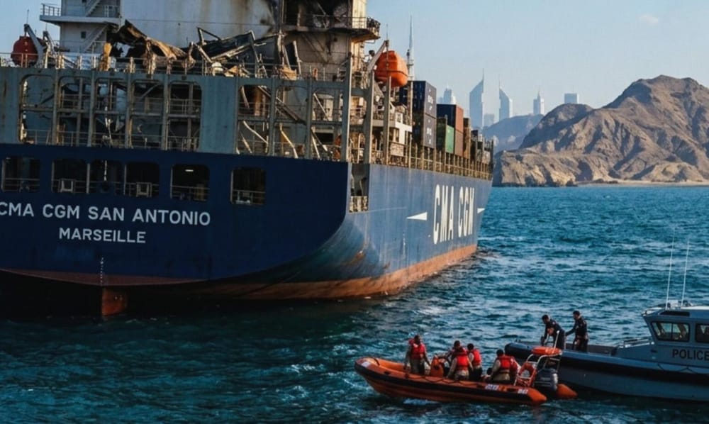 CMA CGM evalúa desguazar el carguero San Antonio tras el ataque con misil en el estrecho de Ormuz imagen del post