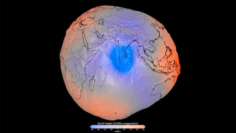 La NASA muestra el geoide de la Tierra: por qué parece una papa imagen del post