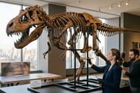 El esqueleto montado del Tiranosaurio rex Gus subastado en Sotheby's en Nueva York