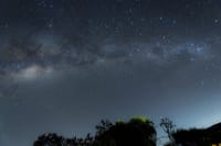 A breathtaking view of the Milky Way galaxy under a starry night sky.