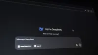 Close-up of a digital assistant interface on a dark screen, showcasing AI technology communication.