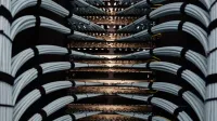 Organized network server cables for efficient data management.