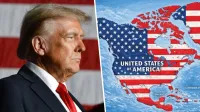 Trump presenta el nuevo “mapa” de Estados Unidos: Incluye a Canadá y México imagen del post