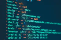 Vibrant close-up of code displayed on a monitor with various programming details.