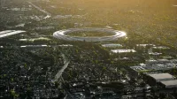 Apple Park in Cupertino at Sunset