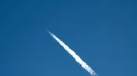 A New Glenn rocket launches from Space Launch Complex 36 at Cape Canaveral Space Force Station, Florida, Nov.