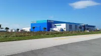 Blue Origin Orbital Launch System (OLS) manufacturing building, Merritt Island, Florida, February 2019.