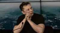 SpaceX and Tesla CEO Elon Musk at the SpaceX Falcon Heavy Flight 1 post launch press conference.