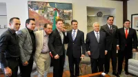 Visita del boxeador Saúl “Canelo” Álvarez a la Residencia Oficial de Los Pinos.