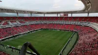 Cabecera sur del lado derecho del Estadio Akron después de un partido el 2 de julio de 2022 entre el Guadalajara y Bravos de Juárez