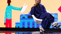 Actress, musician and author Cynthia Erivo discusses her book, "Simply More," on the main stage at the 2026 Library of Congress National Book Festival, August 22.