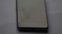 OnePlus Nord Phone with a broken screen.