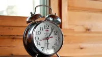Classic mechanical alarm clock.