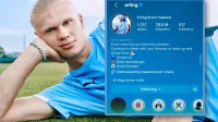 Erling Haaland amanece con su perfil de Instagram de color azul y un aro plateado ¿por qué? imagen del post
