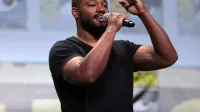 Ryan Coogler speaking at the 2016 San Diego Comic Con International, for "Black Panther", at the San Diego Convention Center in San Diego, California.