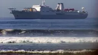 Cable Ship "Global Sentinal" laying a submarine cable system.