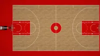 NBA basketball court perspective top view
