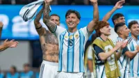 Lisandro Martínez durante Argentina v Egipto en la Copa Mundial de la FIFA 2026