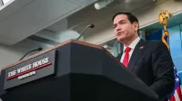 El secretario Marco Rubio organiza una conferencia de prensa en la Casa Blanca en Washington, D.C., 5 de mayo de 2026.