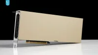 Vista de la tarjeta gráfica de alto rendimiento Nvidia H100, que se basa en la arquitectura de la tolva.