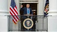 President Donald Trump delivers remarks during the “summer soiree” on the South Lawn of the White House, Wednesday, June 4, 2025.